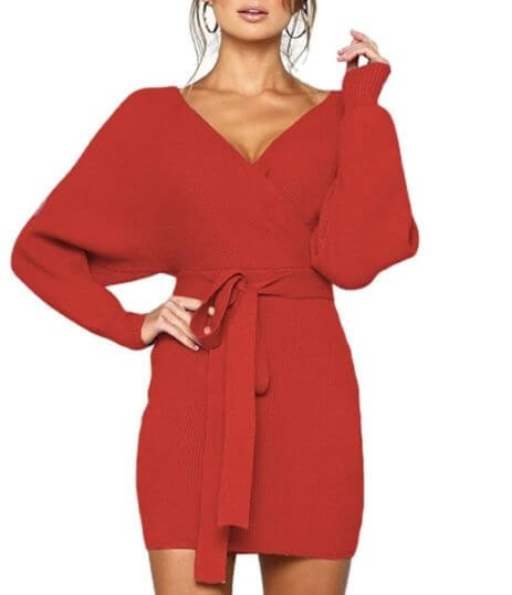 Red Sweater Dress