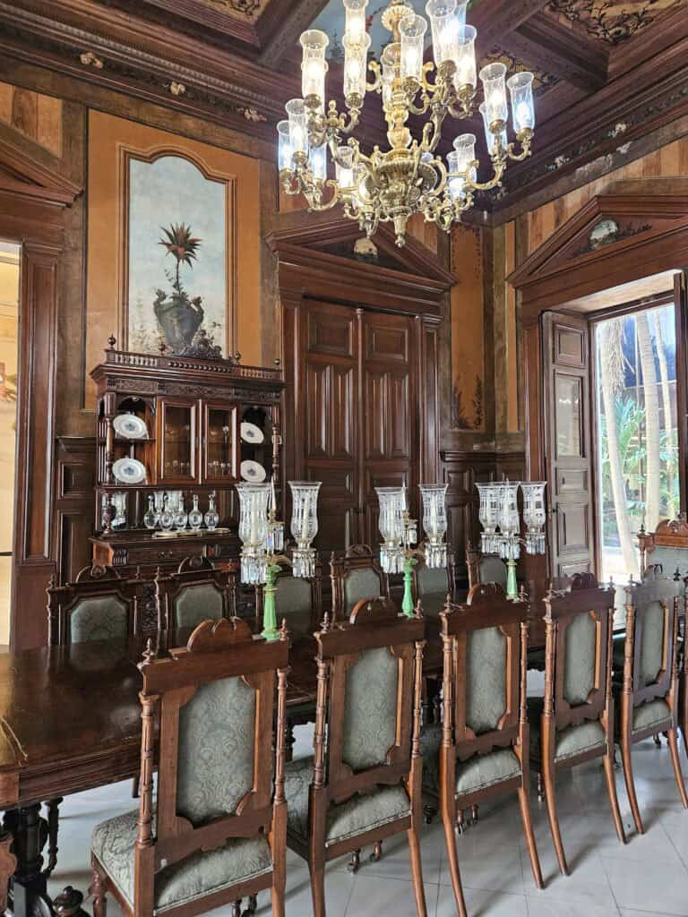 Dining Room inside of the Museo Casa Montejo in Merida Mexico