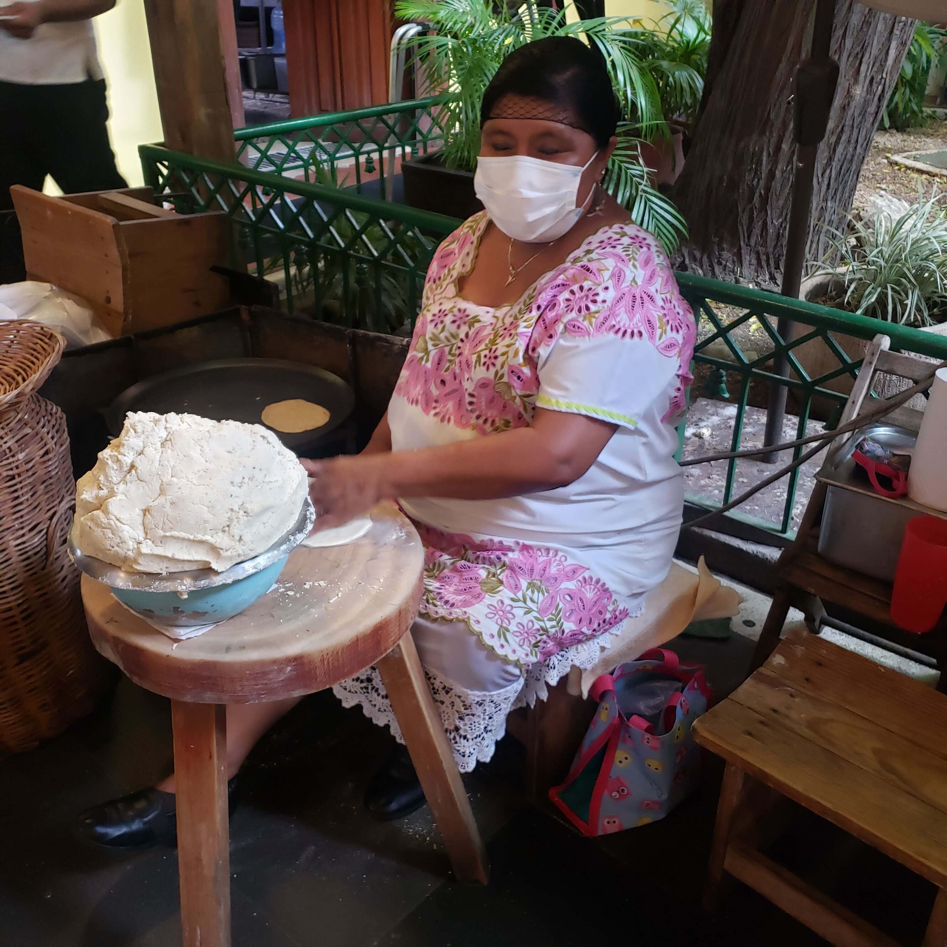 Woman cooking in Mexico