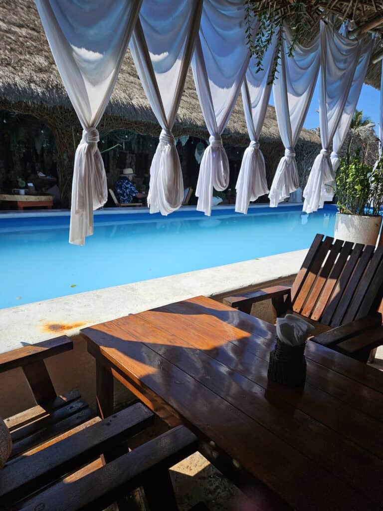 Pool side view at Maya-Ka in Progreso Mexico