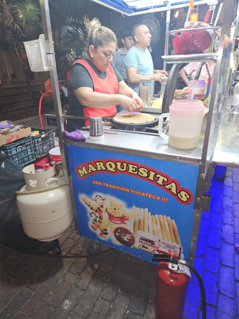 Marquesitas food cart in Merida Mexico