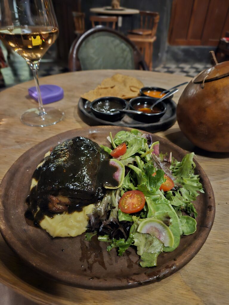 Dinner meal at Holoch Restaurant in Merida Mexico