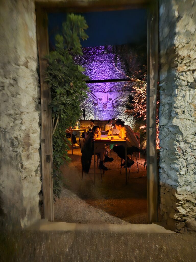 Interior shot of dark and moody Holoch Restaurant in Merida Mexico