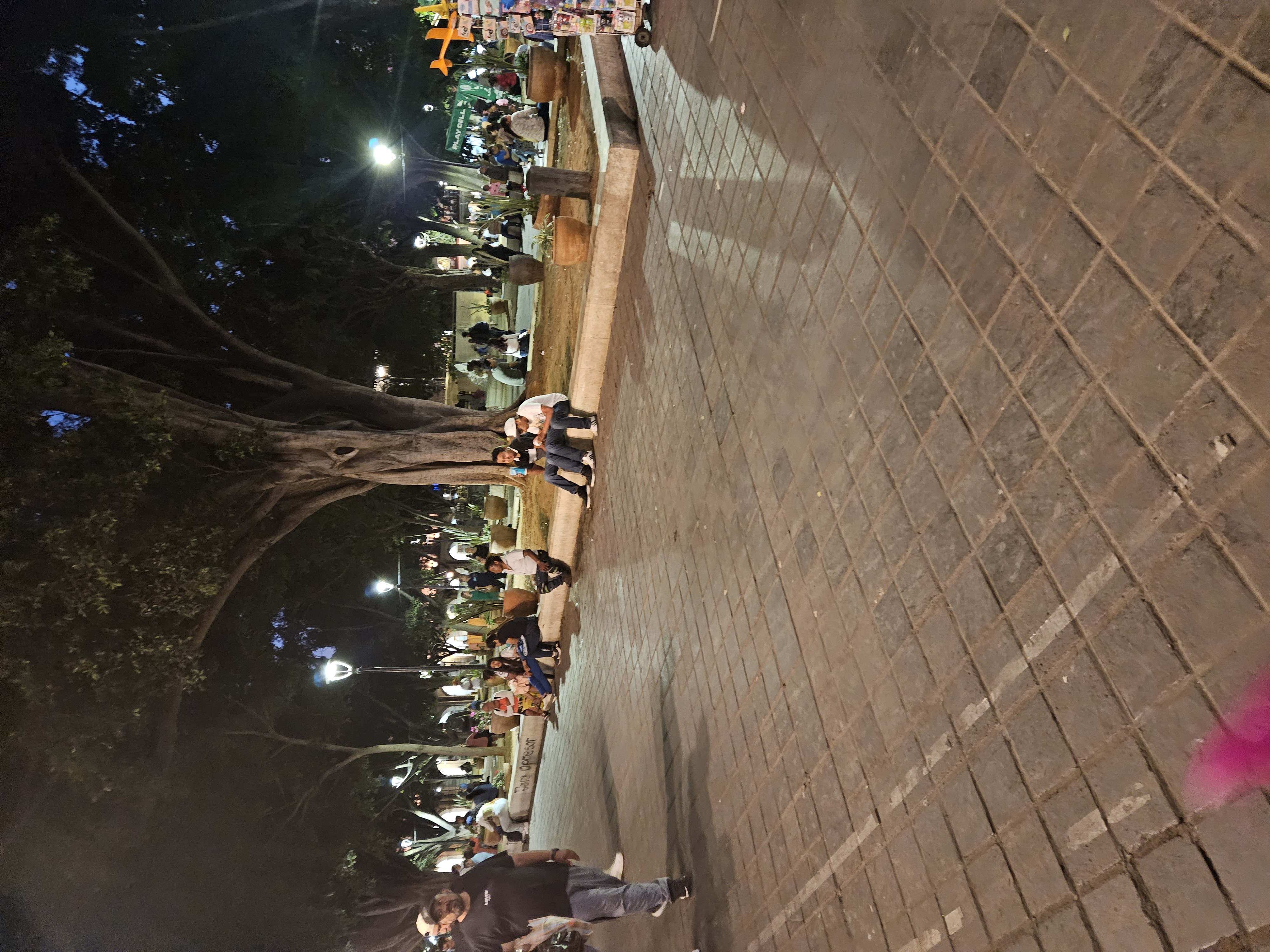 Zocalo or main square in Oaxaca Mexico at night