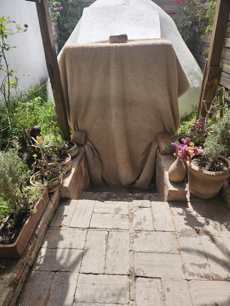 Sweat lodge used during a temazcal ceremony in Oaxaca Mexico