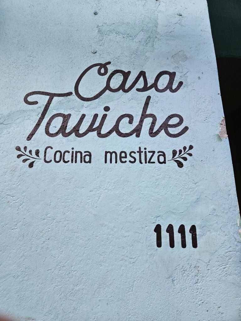 Menu at Casa Taviche in Oaxaca