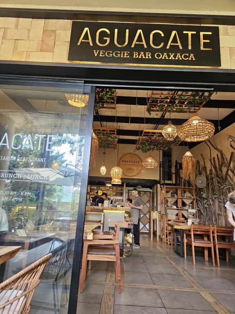 Exterior of Aguacate vegetarian restaurant