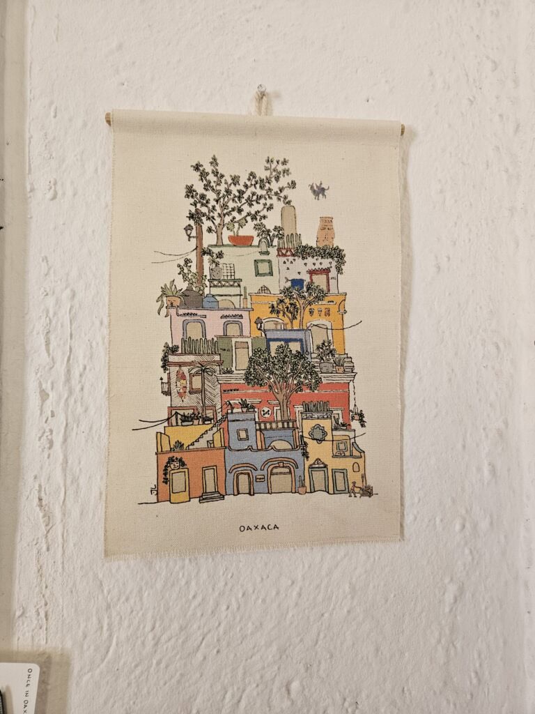 Water color framed painting of Oaxaca Mexico