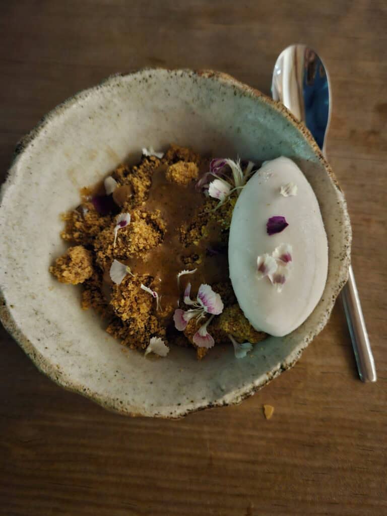 Colorful course at Nois restaurant in Oaxaca mexico