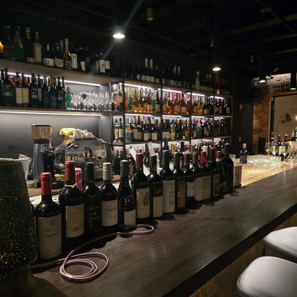 Bar area of Corcho Wine Bar in Casco Viejo Panama