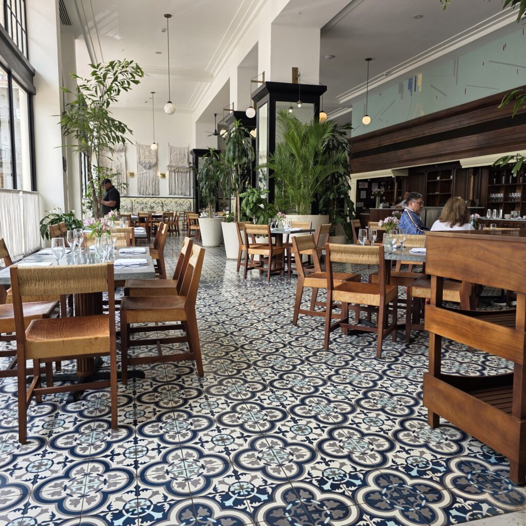 Lobby of the American Trade Hotel in Casco Viejo Panama