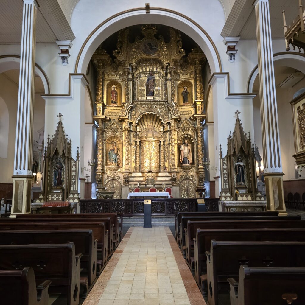 The golden altar located in the Iglesia de San Jose in Casco Viejo Panam