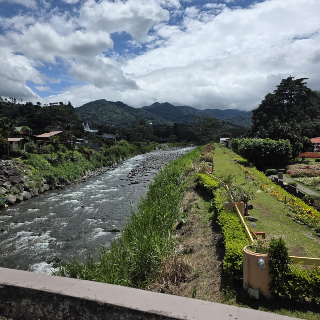 A view of the Caldera River that flows through the town of Boquete